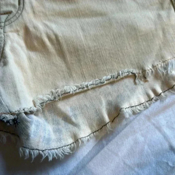 Hudson Moss Midrise raw hem orange ombré denim shorts size 26 - Picture 3 of 6